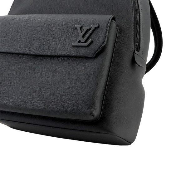 LOUIS VUITTON Aerogram Takeoff Backpack Leather Black RFID - Picture 8 of 10